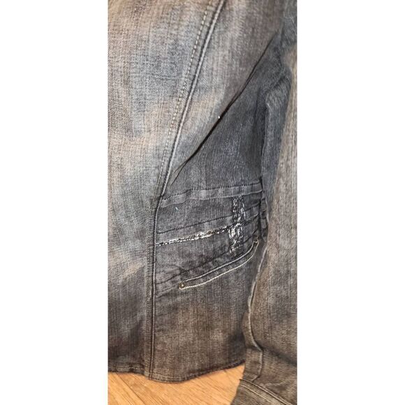 Ashley Stewart Black Denim Jacket - Picture 2 of 7